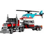 LEGO Creator 3-en-1 : Le camion à plateforme avec un hélicoptère - 270 pcs