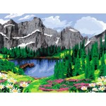 Peinture par numéros CreArt : Mountain View (40 x 30 cm)