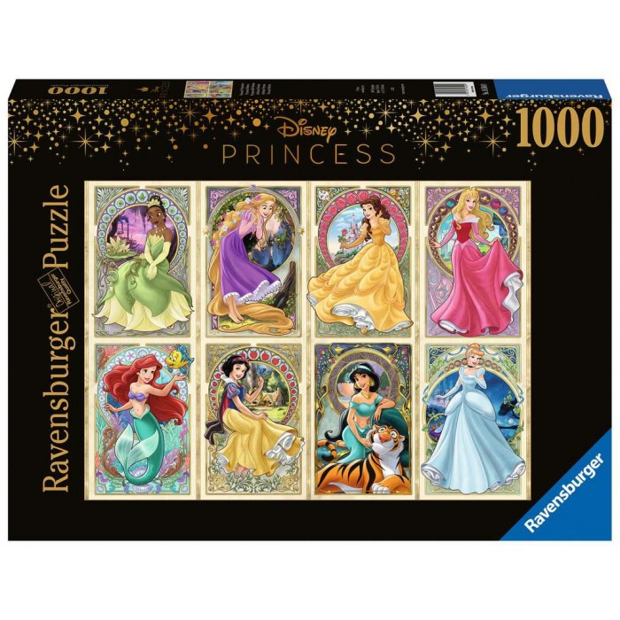 Casse-tête : Disney Princesses Art Nouveau - 1000 pcs - Ravensburger